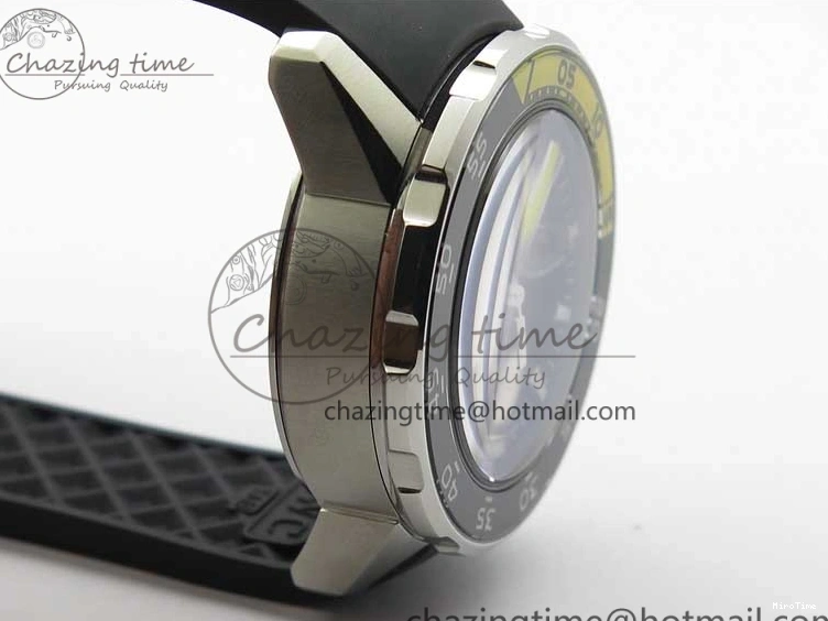 MIROTIME 0117 Aquatimer Chrono IW376702 SS BLS 1:1 Best Edition Black Dial on Black Rubber Strap A WellDesigned 7105